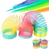 Rainbow Spring Coil Toys Plastic Folding Spring Coil Sports Game Child Funny Fashion Educational Creative Toys Gift for Children