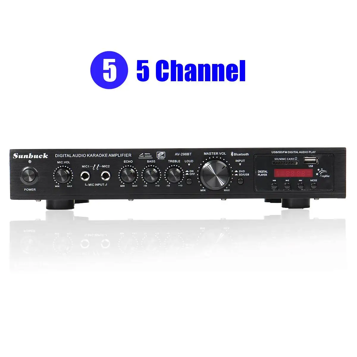 bluetooth, 2200w, 220v, amplificador com controle remoto,