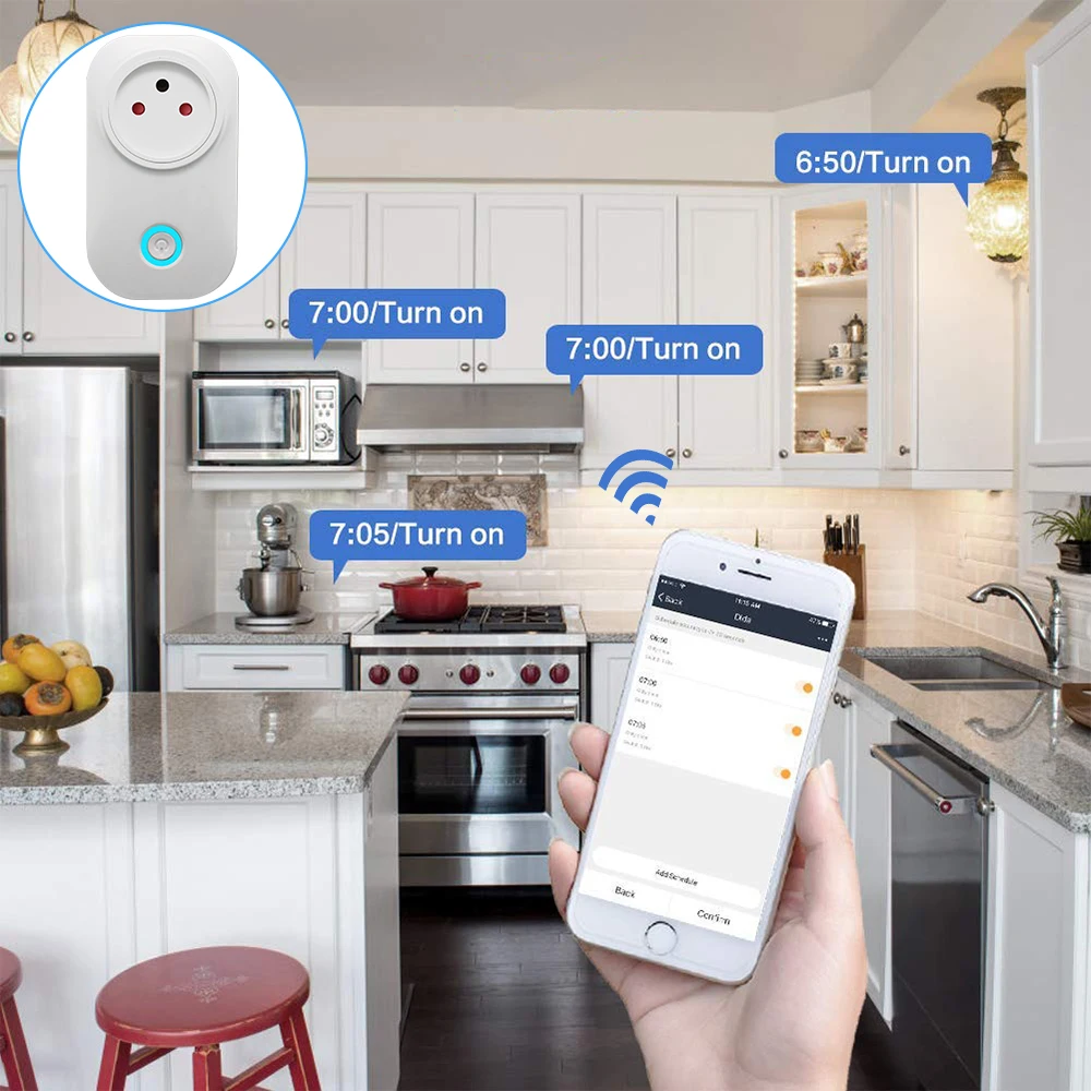 Умная розетка с Wi Fi в израильском стиле 10 А работает Alexa Google Home приложение Smart Life