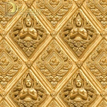 Винтажный рельефный 3D эффект статуя Будды обои рулон кирпичный камень 3D Виниловые обои домашний Декор водонепроницаемый