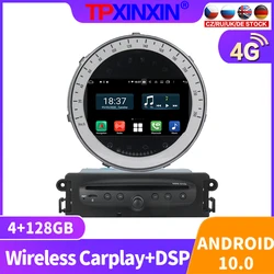 Reproductor Multimedia con Android 128 y navegación GPS para BMW, Radio de coche 2DIN con reproductor de vídeo, estéreo, accesorios, DVD, 10,0 GB, para BMW MINI 2010   2014