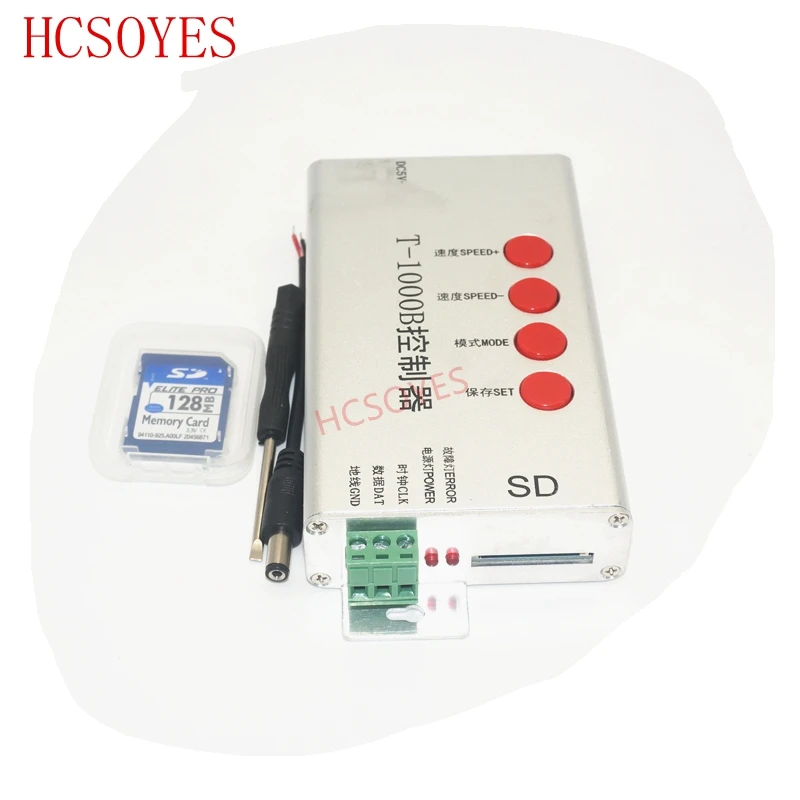 DC5V-24V T1000B с sd-картой WS2801 WS2811 WS2812B LPD8806 6803 светодиодный цифровой полосы 2048 Пиксели диммер DMX512 RGB пульт дистанционного управления