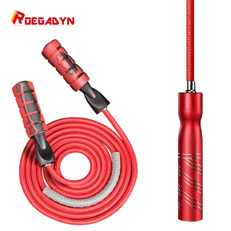 ROEGDAYN-CrossFit Skip Rope, Fitness, Heavy, weighted, Jump Rope with Metal Cable, Bearing for Jumping Ropes, Training, 3M
