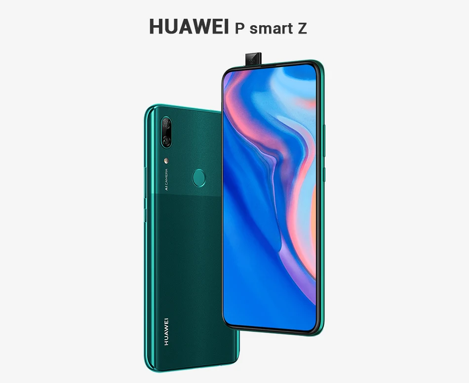 Huawei P Smart Z с глобальной версией, 4 ГБ, 64 ГБ, восьмиядерный смартфон Kirin 710F, авто всплывающая фронтальная камера, 6,59 дюйма, поддержка мобильного телефона NFC