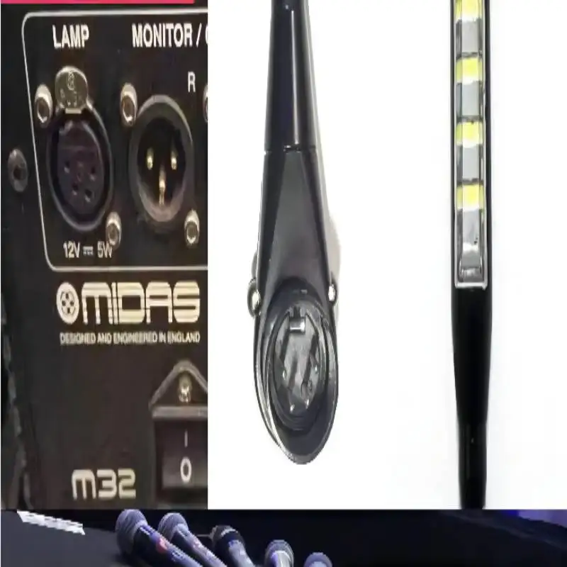 Lâmpada de Ângulo Midas Gooseneck Lâmpada Xlr Direito Misturador dj 4 Pinos M32 4pin - Image 6