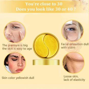 

60Pcs Retinol/Hyaluronic Acid Eye Patches Serum Reduces Dark Circles Bags Eye Lines Ageless Lifting Firming Eye Mask Skin Care
