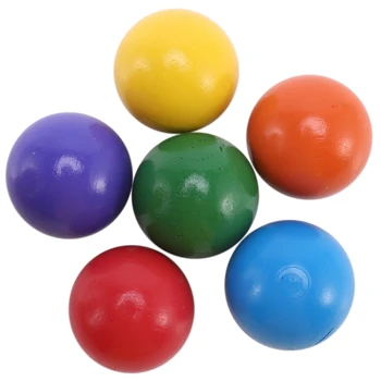 

6 Pcs Baby Toys Wooden Rainbow Balls Toys For Kids Creative Rainbow Building Blocks Early Educational Toy Children Gift
