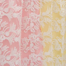 Мягкая марлевая ткань трехмерная вышивка с белым молочным шелком tissu высококачественный материал для свадебного платья