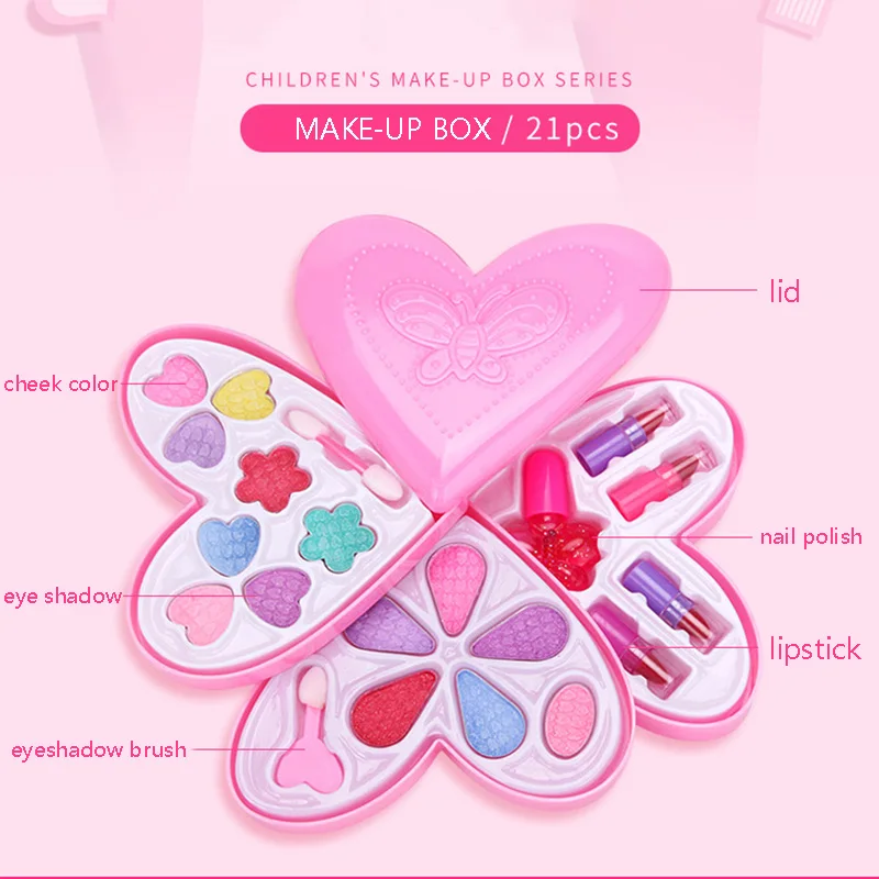 Новинка, модный детский фантазийный макияж, косметические игровые наборы, тени для век, губная помада, Имитационные игрушки, пластиковый материал, Новые Образовательные Подарки