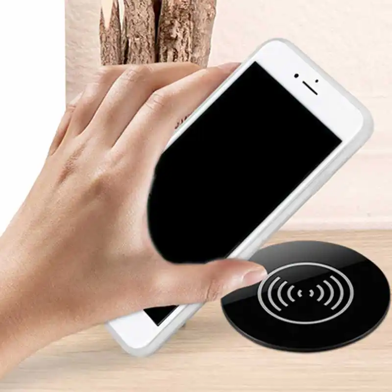 Qi Wireless Charger For Iphone 8 X Xr Xs Samsung S9 S8 Note 8 9 Furniture Office Table Desk Mounted Quick Charging Pad
