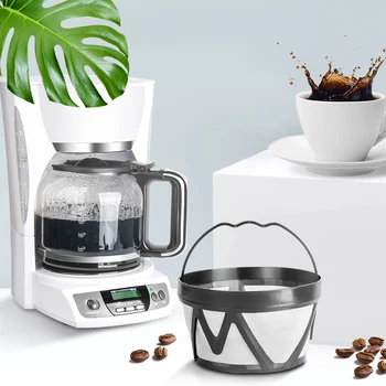 

Washable Coffee Filter Cone-Style Stainless Steel Reusable Replacement for Coffee Maker Accessories Handmade Fit Mr Coffee