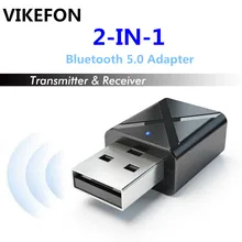 VIKEFON Bluetooth 5.0 récepteur Audio transmetteur Mini stéréo Bluetooth AUX RCA USB 3.5mm prise pour TV PC voiture Kit adaptateur sans fil(China)