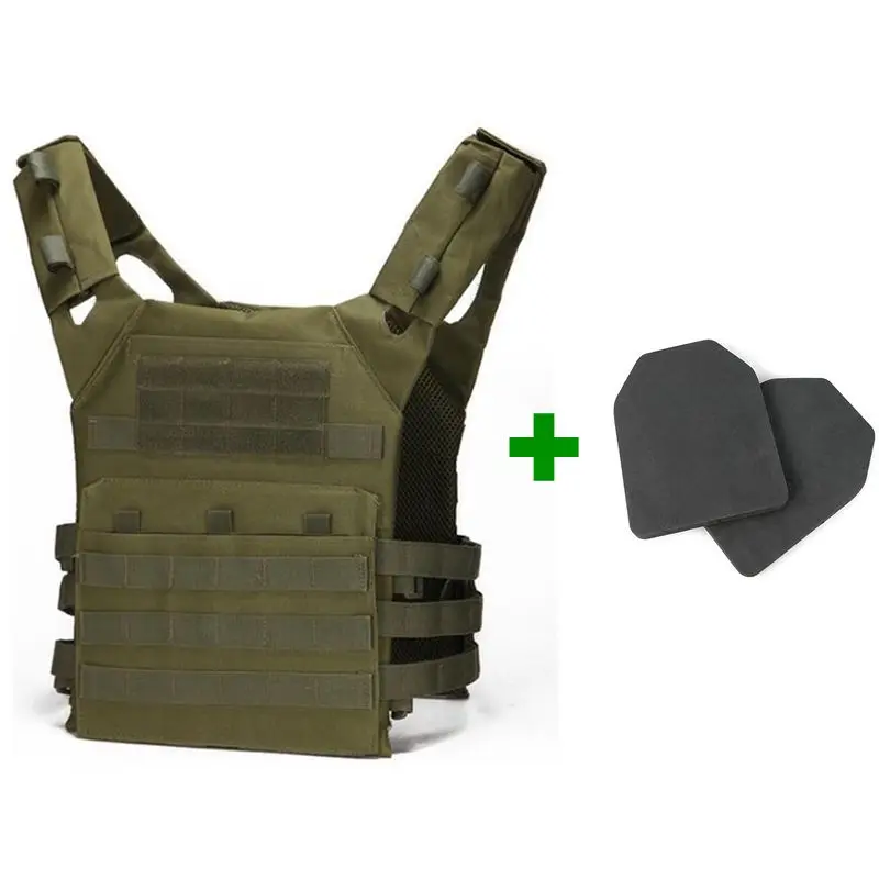 combination 2 Открытый 600D Molle JPC Охотничий Тактический жилет военная пластина Перевозчик журнал страйкбол Пейнтбол CS защитный жилет+ 2 шт. EVA пена - Цвет: combination 2