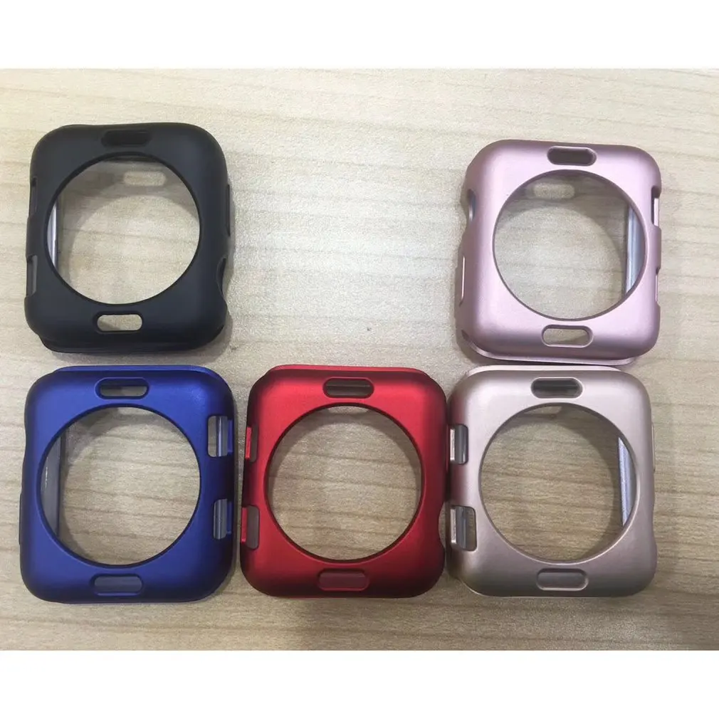Protective Shell Silicone for Apple watch 2/3 Protective Case Cover for Apple Watch band 42mm 38mm series 3/2/1 Color drop ship