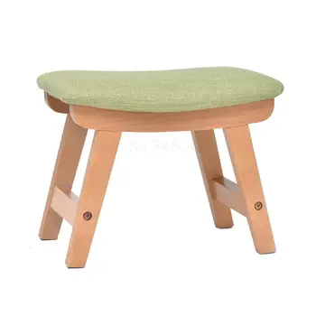 

Solid Wood Stool Living Room Creative Small Bench Home Adult Shoe Stool Sofa Shoe Stool Fabric Stool