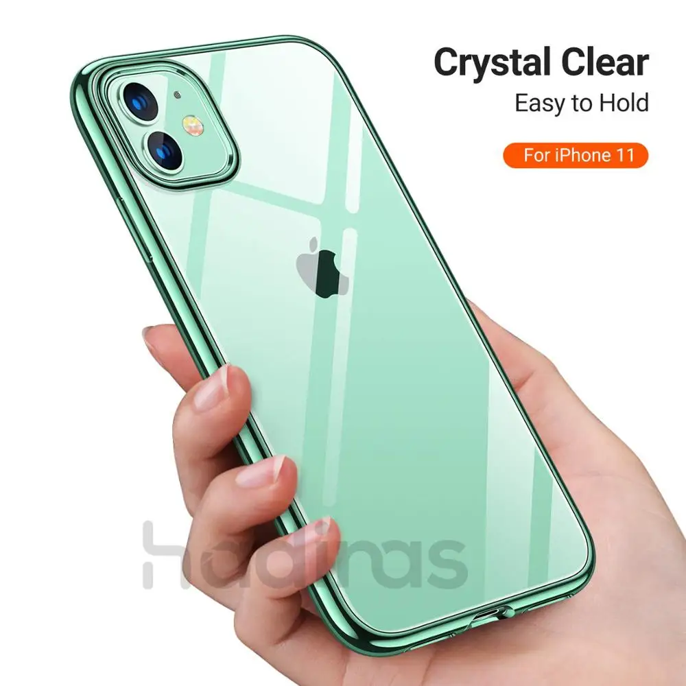 Силиконовый чехол для iPhone 11 прозрачный мягкий ТПУ ультра тонкий чехол для телефона чехол для iPhone 11 Por Max 11Pro полуночно-зеленый Coqu