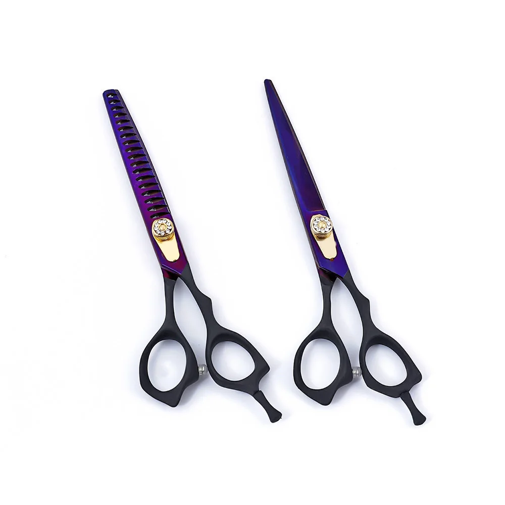 Набор ножниц для стрижки собак 440c профессиональные японские фиолетовые 7 0 дюйма |