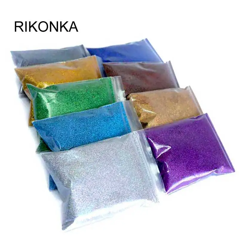 

50g/bag Holographic Nail Powder Shimmer Glitter for Nail Art DIY Decorations Silver Gold UV Gel Varnish Nail Tips Pigment Dust