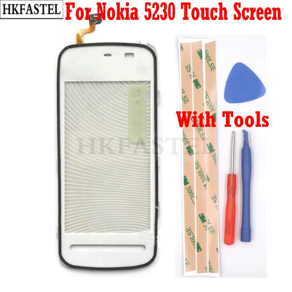 Hkfatel Высокое качество сенсорный для Nokia 5228 5230 5232 5233 5235 5236 523 экран дигитайзер