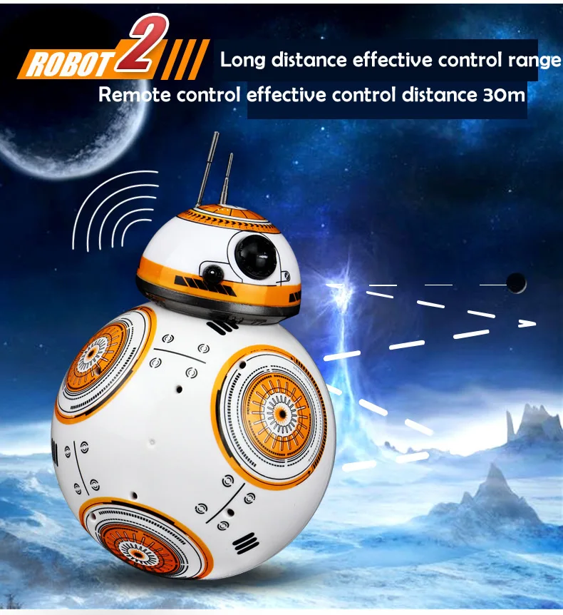 Schnelle Verschiffen Intelligente Звездные войны Обновление RC BB8 Roboter Mit звук фигурка Geschenk Spielzeug BB-8 мяч Roboter