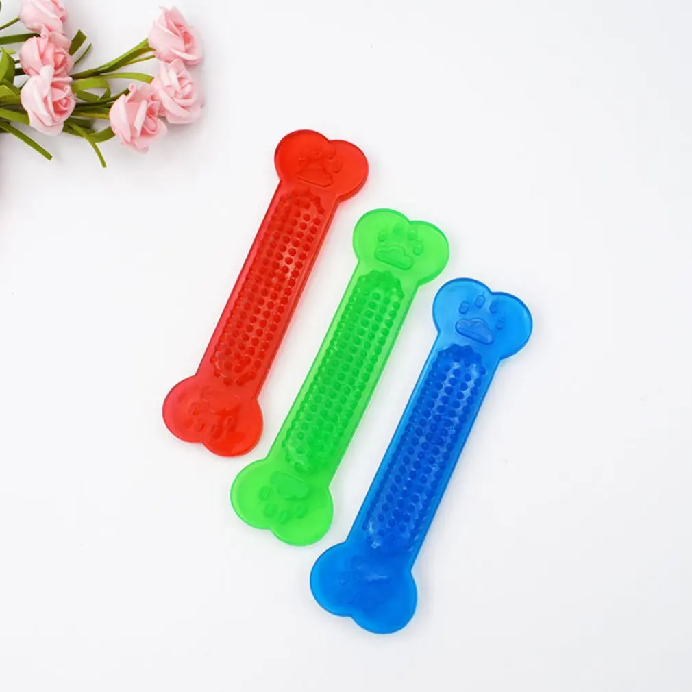 PVC Molar Flat Bone Bite Resistant Dog Toy Chewing Dog Toothbrush Dog