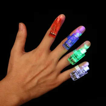 

New LED Finger Lights Laser Flashing Ring Light Beam Colourful Torch Light Glow Lamps Concert Decorative Props Childrens Toy