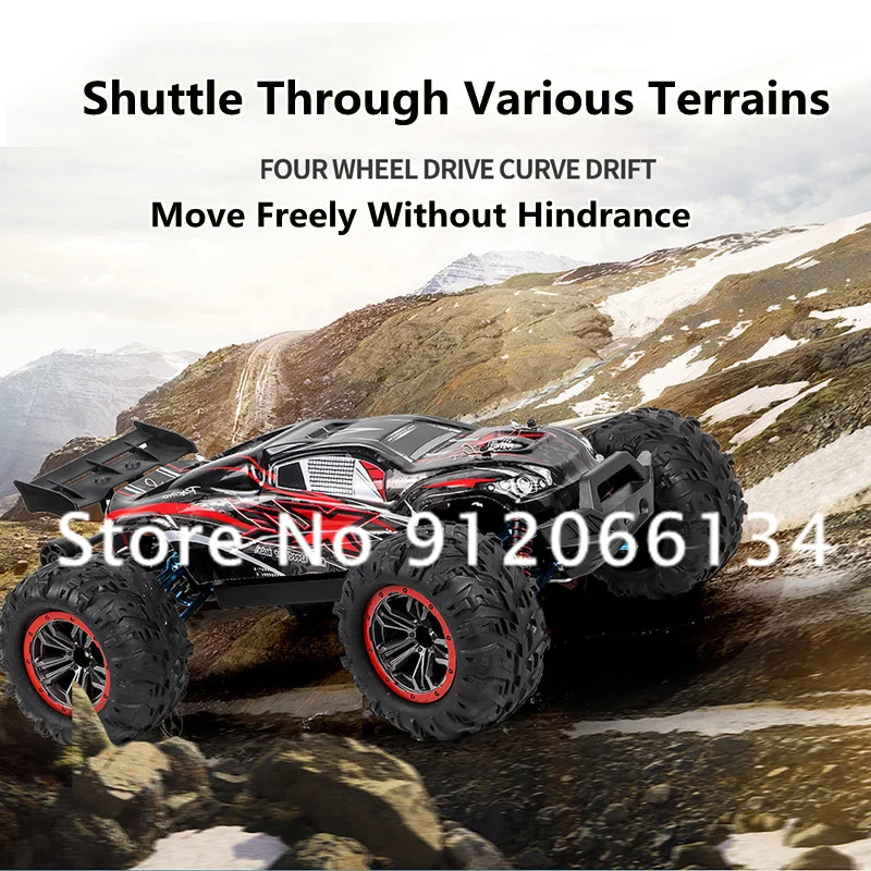 1:10 80KM 4WD Brushless Alloy Off-Road Remote Control Truck Car 45° Climbing Shock Absorption High Speed Drift Racing RC Car Toy 4