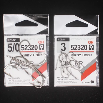

10pcs/8pcs/5pcs/lot 5/0#-5# Fishing lure Hooks High Carbon Steel Kirby Sea Hooks With Ringed Pesca Tackle owner