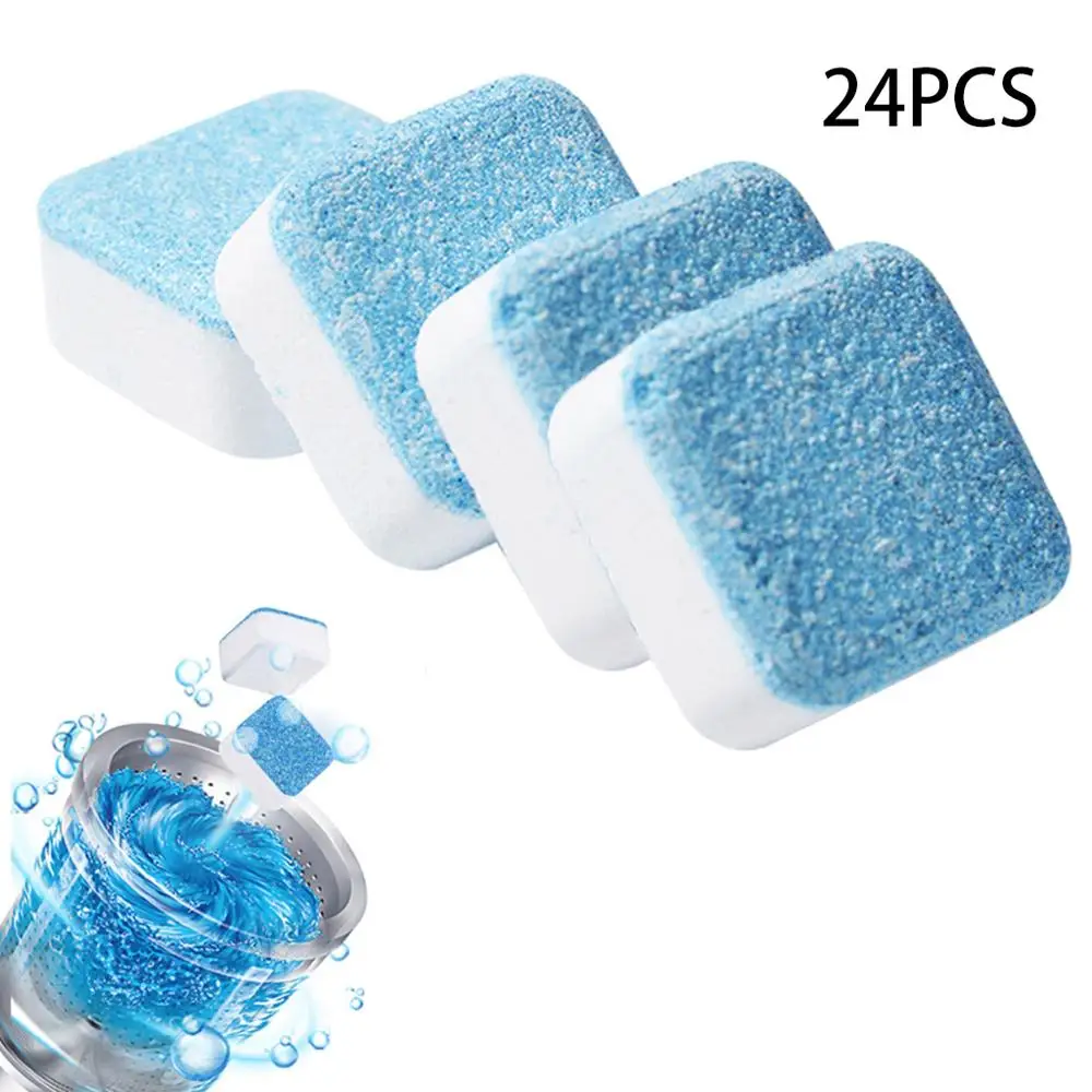 24PCS Шайба глубокой очистки Effervescent таблетки стиральная машина бак очистки таблетки, шайба очистка от загрязнения моющее средство Efferve - Цвет: 24PCS