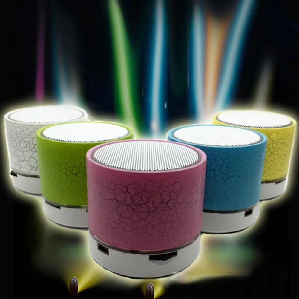 Bluetooth Динамик с Led светильник Портативный мини Беспроводной плеер USB радио Fm Mp3
