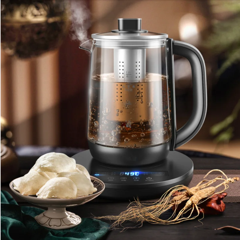 220V 1800ML Household Electric Kettle Glass Titanium Alloy Material Water Boiling Machine Dessert Tea Cooking Pot Multi Cooker