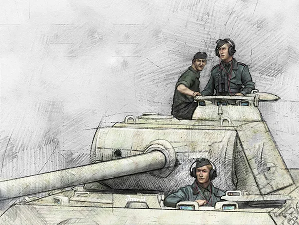 1/35 древний человек включает 3(без танка) модельная фигурка из смолы миниатюрные наборы gk Unassembly Неокрашенная