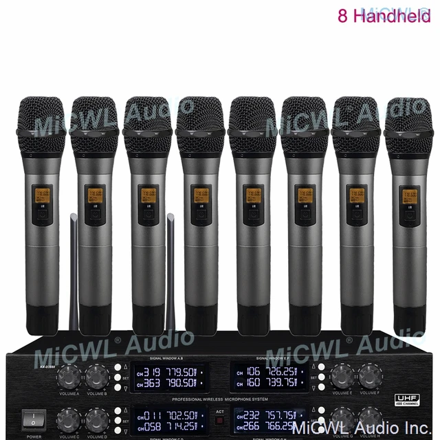 MiCWL – Microphone Audio sans fil, 400 canaux, système professionnel sans fil, 8 mains, pour réunion, enregistrement sur programme sonore sur scène 1