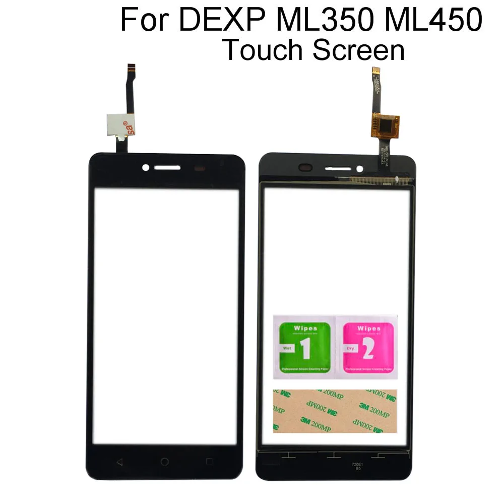 

Mobile Front Outer Glass For Dexp Ixion ML350 Force Pro ML450 Touch Screen Glass Digitizer Panel Phone Sensor Tools Part 3M Glue