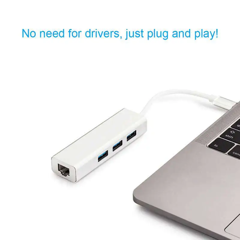 Ult-лучший 3 порта Usb 3,0 концентратор сетевой адаптер type-C 3,0 для Ethernet Rj45 Lan гигабитный адаптер Sup порты nintendo Switch для 10/1