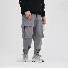 Новинка, зимние японские оригинальные повседневные Волшебная нашивка, комбинезоны с большими карманами, трендовые леггинсы для мужчин