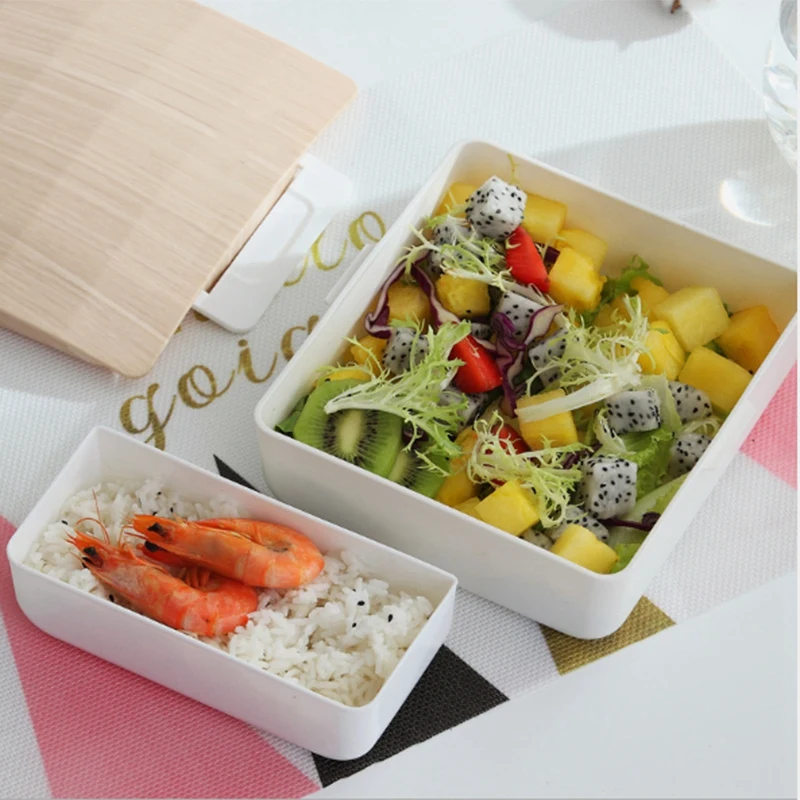 Однослойный Ланч-бокс для микроволновой печи Bento коробки детский пищевой контейнер для хранения портативный контейнер для пикника 800 мл запаянный герметичный отсек