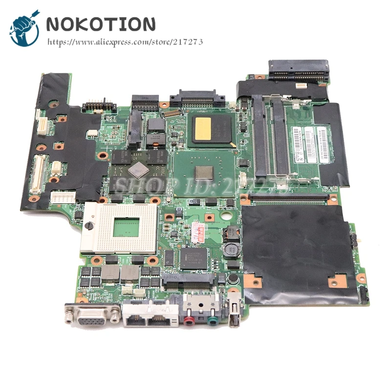 NOKOTION для lenovo Thinkpad T60 14,1 Материнская плата ноутбука 42T0122 945PM DDR2 Бесплатный процессор X1400 графика