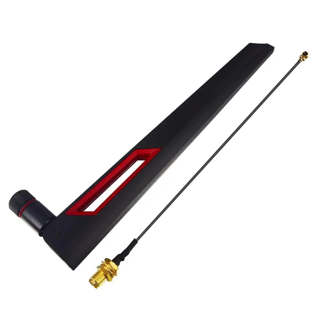 12 dbi Dual band WIFI Antenna 2.4G 5G 5.8Gh RP SMA Male Universal Antennas + UFL IPX to RP SMA Pigtail Cable