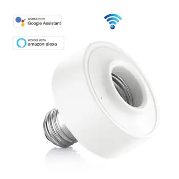 

New E27 WiFi Smart Light Bulb Socket Adapter APP control Lamp Holder Smart Home Compatible with Amazon Alexa Google Home