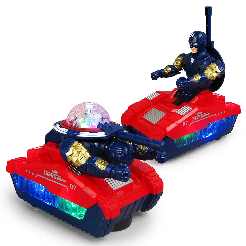 

Children Electric Universal Transformation Chariot 360-Degree Rotating Transformation Tank Light Music Toy Car