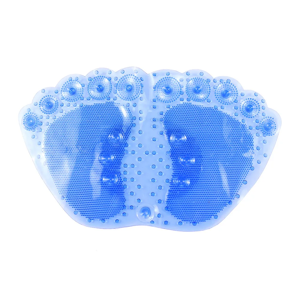 Blue 55x33,5 см Противоскользящий большой коврик для ванной комнаты, безопасный коврик для ванной, ПВХ, много цветов, коврик для массажа, коврик для ванной комнаты - Цвет: Blue