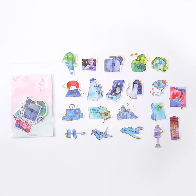 40pcs/pack Decorative Washi Stickers Scrapbooking Stick Label Diary Stationery Album Stickers japanese cute stickers - Цвет: G