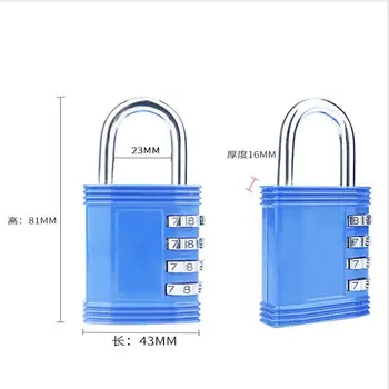 

1 Pcs Radom Color Reinforced Zinc Alloy 4-digit Blue Code Lock Gym Security Padlock Factory Stock