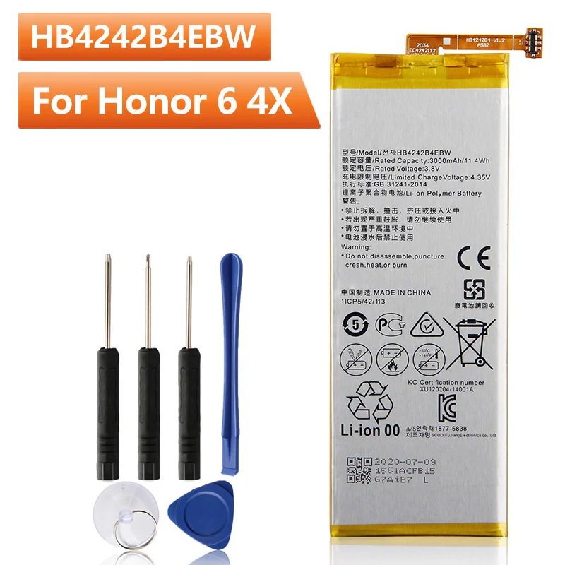 

Новая запасная батарея HB4242B4EBW для Huawei Honor 4X, Honor 6, фотоэлементы, аккумуляторная батарея
