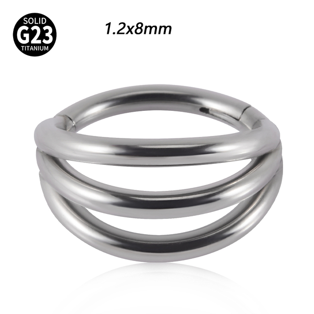 361L Surgical Steel Septum Clicker Crystal Moon Hoop Nose Ring Ear Tragus Cartilage Daith Earring 16G Piercing Body Jewelry