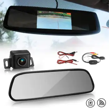 

Hot Car Rear View Kits 4.3" LCD Mirror Monitor + Wireless HD LED Reversing Camera