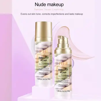 

Long Lasting Concealer Primer Rainbow Tricolor Makeup Base Full Coverage Brighten Skin Primer Oil-control Easy To Absorb Makeup