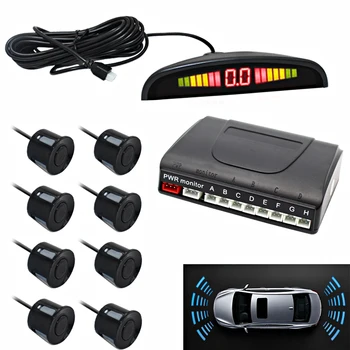 

Wholesale 12V After Market Smart LED Display Universal Car 8 Front And Rear Parking Sensor Kit