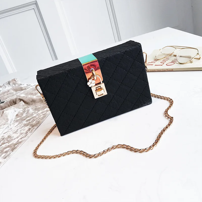 

Autumn New Style Stereo Stereotypes Small Box Rhombus Shoulder Oblique WOMEN'S Bag